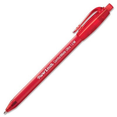 Pen-Retractable, Comfortmate Ballpoint, Medium Red 12/Bx - 6320187
