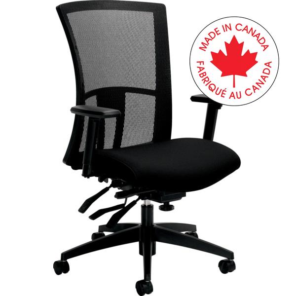 Chair-Multi-Tilter Vion Mesh High Back, Fusion Carbon - 6321-3 FU85 BLK AS CX A9 QS ST