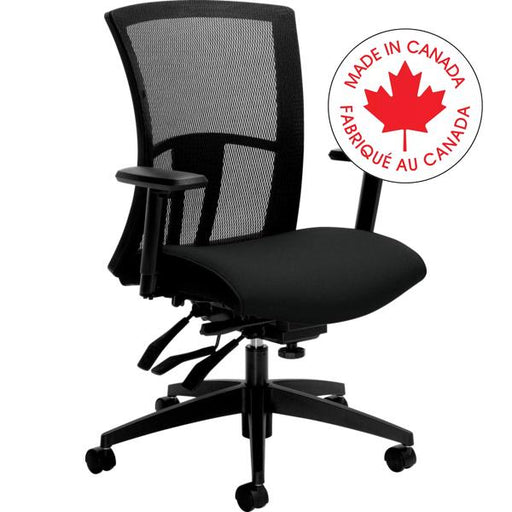 Chair-Multi-Tilter Vion Mesh Medium Back, Fusion Carbon - 6322-3 FU85 BLK AS CX A9 QS ST
