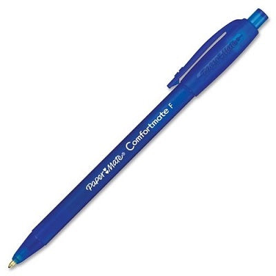 Pen-Retractable, Comfortmate Ballpoint,  Fine Blue 12/Bx - 6360187