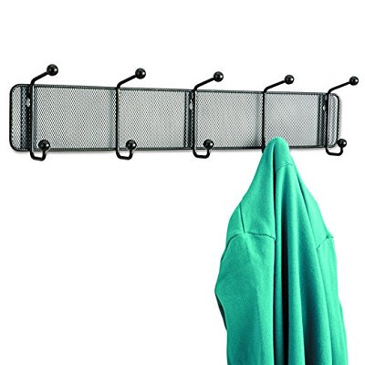 Coat Rack-Onyx Mesh, 5 Hook, Black - 6403BL