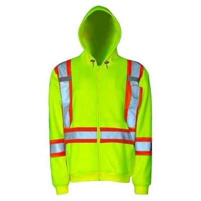 Hoodie-Safety, Viking, Fleece, Medium Lime Green - 6420JG-M
