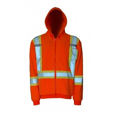 Hoodie-Safety, Viking, Fleece, Large Orange - 6420JO-L