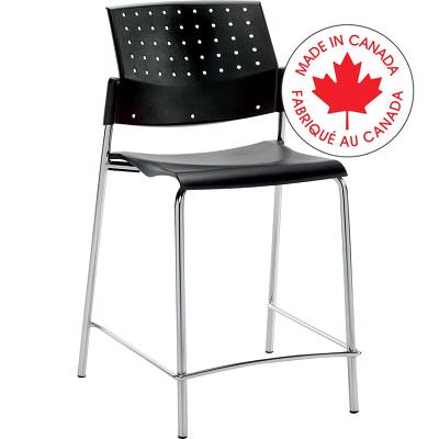 Stool-Sonic Counter Height Armless Black - 6558CS BLK CHM BG ST
