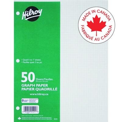 Binder Paper-50 Sheet Quad 5/Inch - 65800-05291