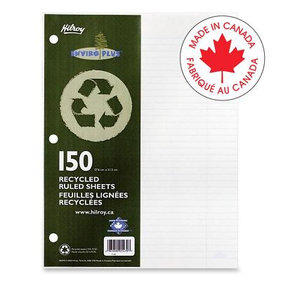 Binder Paper-150 Sheet Ruled, Recycled - 65800-05470