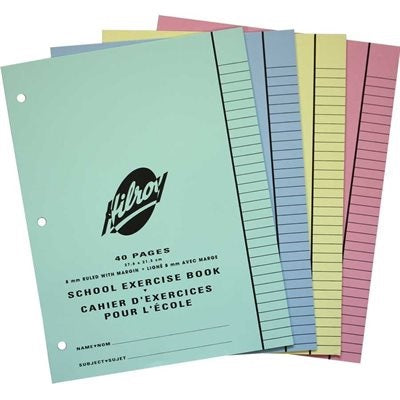 Exercise Book-Stitched 10-7/8X 8-3/8 8Mm Ruled 40 Pg. 3-Hole - 65800-11175