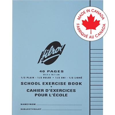 Exercise Book-Stitched 9-1/8X7-1/8 1/2 Plain,1/2  Rbbr Lined - 65800-11935