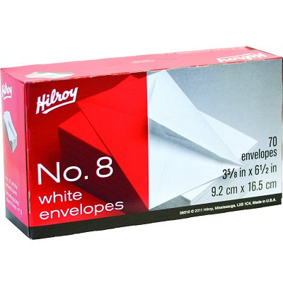 Envelope-#8 White Wove, Diagonal Seam, 70/Box - 65800-36510