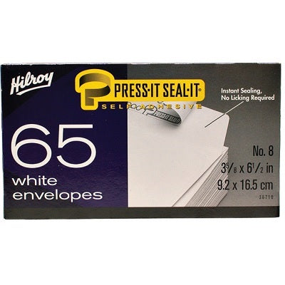 Envelope-Press-It Seal-It #8 Plain, 65/Box - 65800-36710