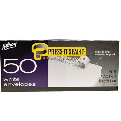 Envelope-Press-It Seal-It #10 Plain , 50/Box - 65800-36712