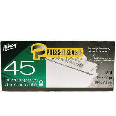 Envelope-Press-It Seal-It #10 Security, 45/Box - 65800-36713