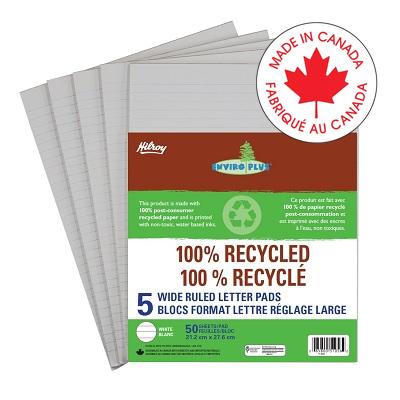 Figuring Pad-Letter Wide Ruled 50 Sheets, Enviro Plus-5/Pack - 65800-51056