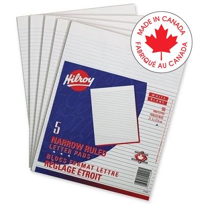 Figuring Pad-Letter Narrow Ruled White ---5-Pack - 65800-51240
