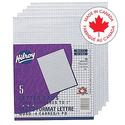 Figuring Pad-Letter Quad 4/Inch 96 Sheet ---5/Pack - 65800-51270
