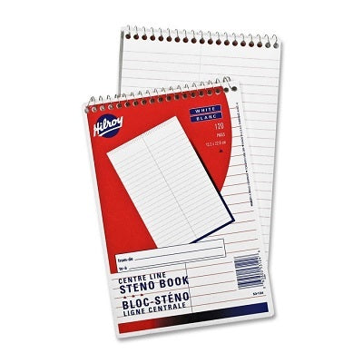 Steno Book-6X9 120 Page White With Center Line - 65800-53124