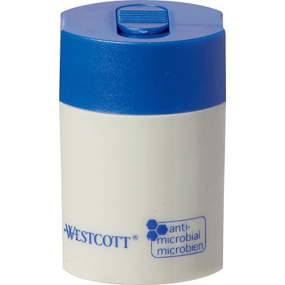 Pencil Sharpener-Kleenearth, Single Hole, White/Blue - 65956-02434