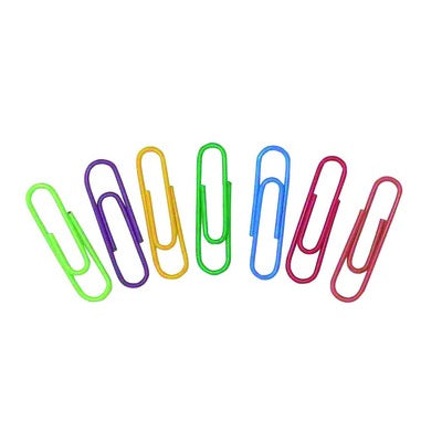 Paper Clips-Vinyl 28Mm 100 Assorted - 65956-11139