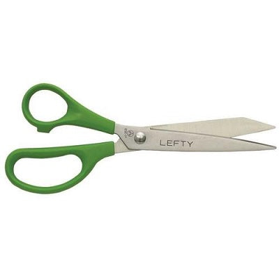 Scissors-Lefty 7" Straight, Green Handle - 65956-11257