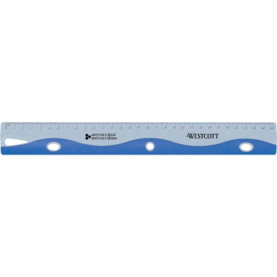 Ruler-30Cm, Antimicrobial Wave, Blue/Grey - 65956-14197