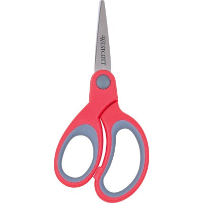 Scissors-Lefty Soft Grip, 5" Straight, Red - 65956-14728