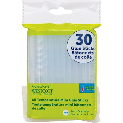 Glue Gun Sticks-Westcott, All Temperature Mini 30/Pack - 65956-16837