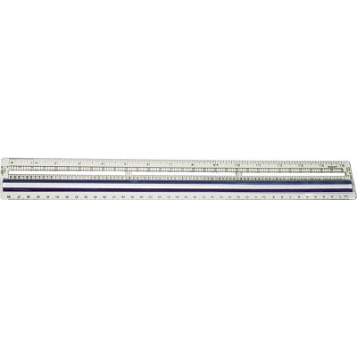 Ruler-15"/38Cm  Magnifying, 1/16" Clear/Blue - 65956-40711