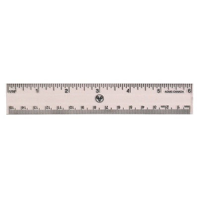 Ruler-6"/15Cm Plastic, Clear - 65956-41506
