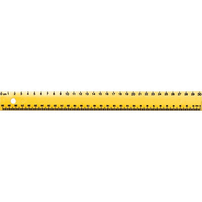 Ruler-30Cm, Finger Grip, Metric Graduations Yellow - 65956-42130