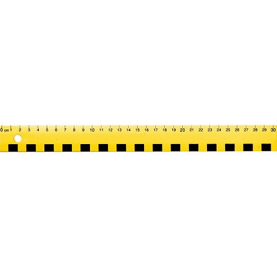 Ruler-30Cm, Finger Grip, Centimetre Blocks Yellow - 65956-42930