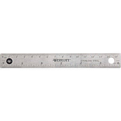 Ruler-6"/15Cm Stainless Steel With Cork Back - 65956-50200