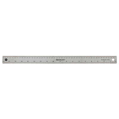 Ruler-18"/45Cm Stainless Steel With Cork Back - 65956-50203