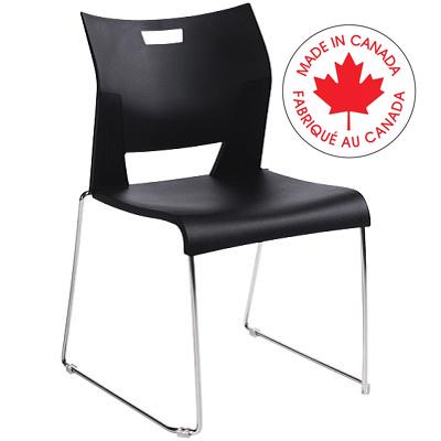 Chair-Stacking Duet Armless, Night - 6621 BLK CM