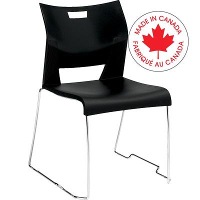 Chair-Ganging Duet Armless, Black - 6621G BLK CM