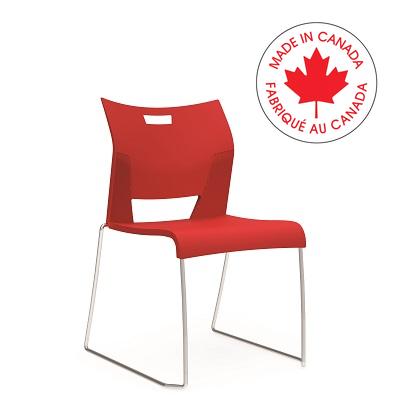 Chair-Stacking Duet Armless, Scarlet - 6621 SAR CM