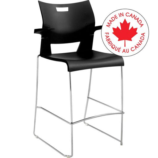 Stool-Duet Bar Height, With Arms, Black - 6630 BLK CG ST