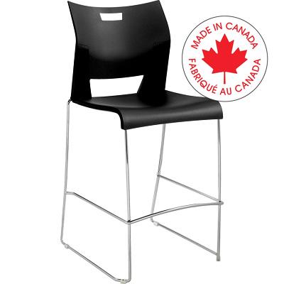 Stool-Duet Bar Height, Armless, Black - 6631 BLK CG ST