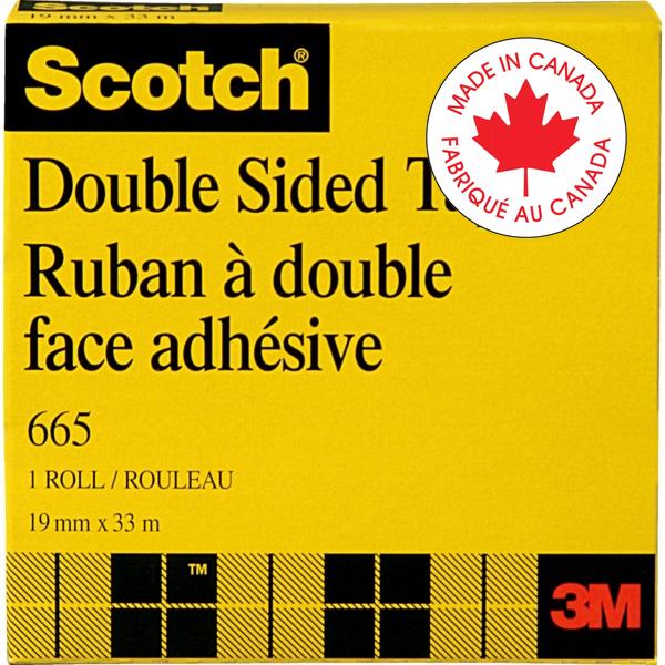 Tape-Scotch Double-Sided 18Mmx32.9M Boxed - 665-18