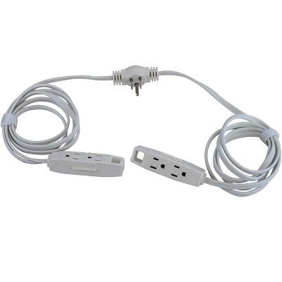 Power Strip-Mid-Split 12' 6 Outlets 16/3 Spt, White - 67014340