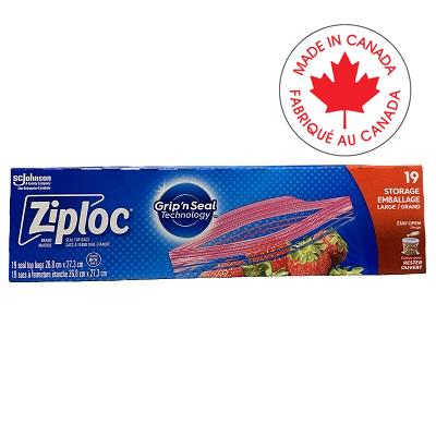 Bags-Ziploc Storage, Large 26.8X27.3 Cm. 19-Count - 67140-00350