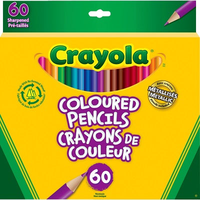 Pencils-Coloured, Crayola 60 Colours, Pre-Sharpened - 67-2060