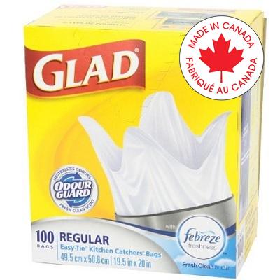 Bags-Garbage, Glad White Small 25L 20"X20" 100/Box - 67489-30220