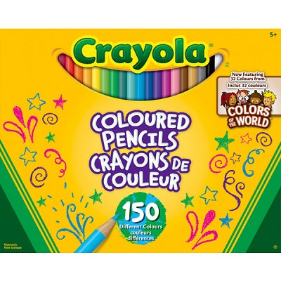 Pencils-Coloured, Crayola Colours Of The World 150/Pk - 67-6195