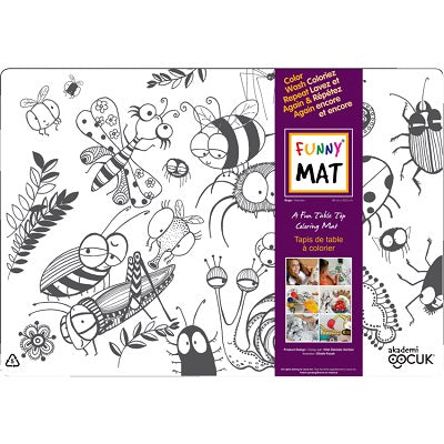 Colouring Mat-Reusable, Medium, Bugs - 67897-00587