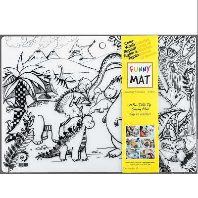 Colouring Mat-Reusable, Medium, Jurassic Period (Jurassic) - 67897-02033