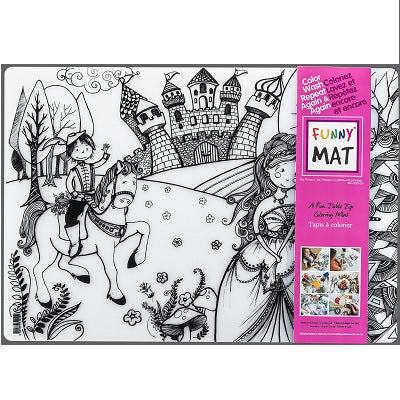 Colouring Mat-Reusable, Medium, Prince & Princess (Princess) - 67897-02036