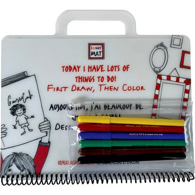 Colouring Mat-Mini Notebook, Lots To Do, 6 Markers - 67897-02057