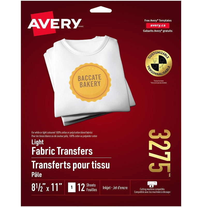 Transfers-T-Shirt, White 8-1/2X11, 12/Pack - 67933-03275