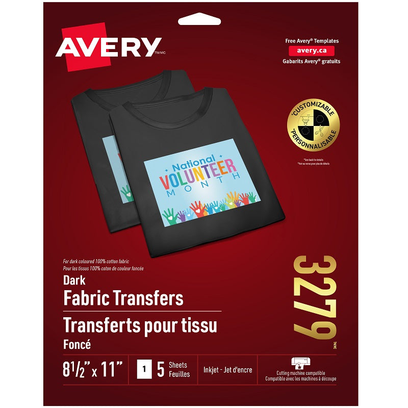 Transfers-T-Shirt, Dark  8-1/2X11, 5/Pk - 67933-03279