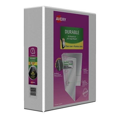 Binder-Overlay, Durable 3" Slant D-Ring, White - 67933-17042